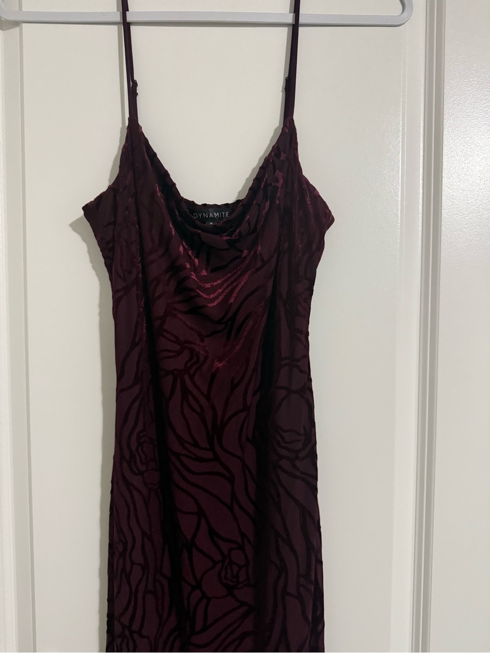 Dynamite Plum Textured Midi Slip Dress - Picture 3 of 3